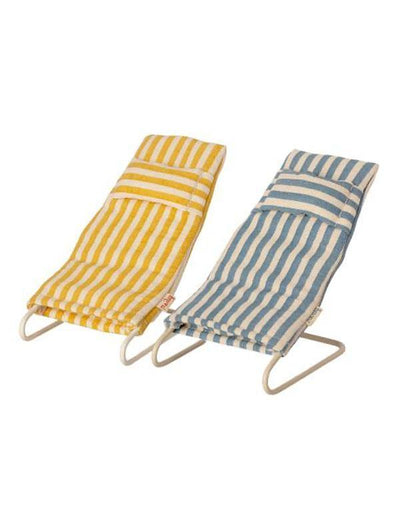 Maileg Mouse Beach Chair Set (5cm) (11-1407-00)
