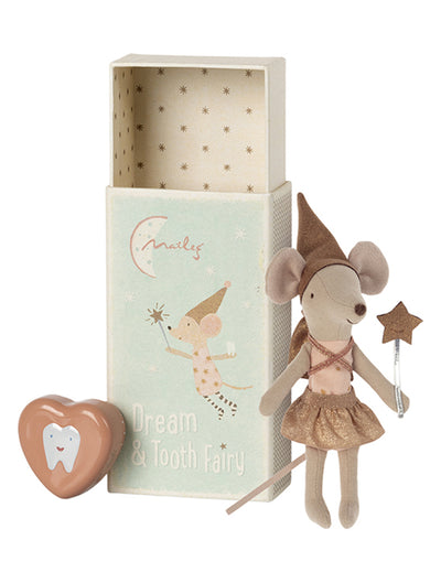 Maileg Tooth Fairy Big Sister Mouse in Matchbox 16-1739-00