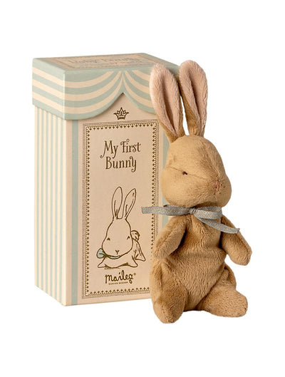 16-1990-01 Maileg My First Bunny In a Box, Blue - baby gift