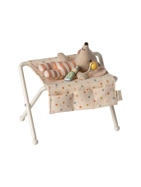 Maileg Nursery Table Baby Mouse Off White New Maileg AW24 gifts for little ones