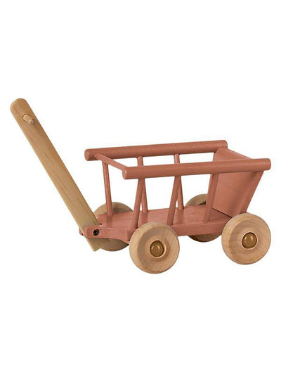 Maileg Micro wooden Wagon - Dusty Rose (11-1003-01)