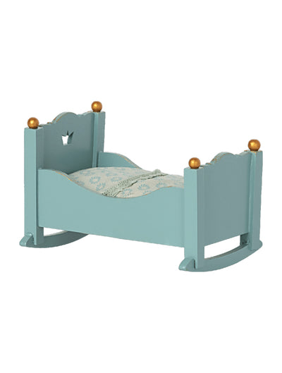 11-2000-01 Maileg Baby Mouse Cradle, Blue